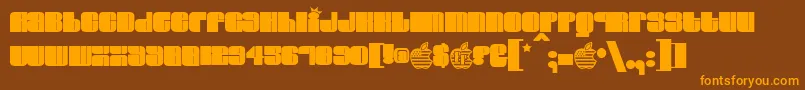 ELVIS    Font – Orange Fonts on Brown Background