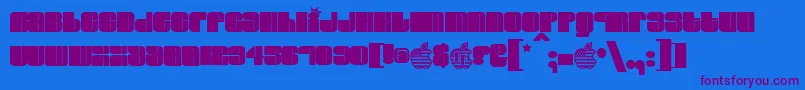 Шрифт ELVIS    – фиолетовые шрифты на синем фоне
