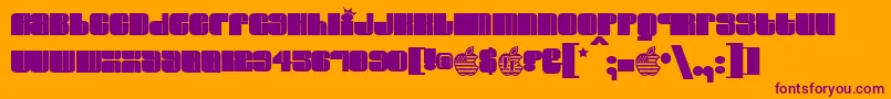 ELVIS    Font – Purple Fonts on Orange Background