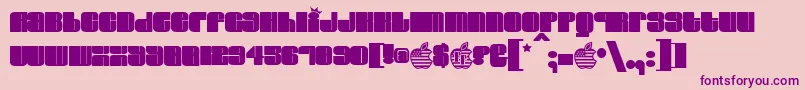 ELVIS    Font – Purple Fonts on Pink Background