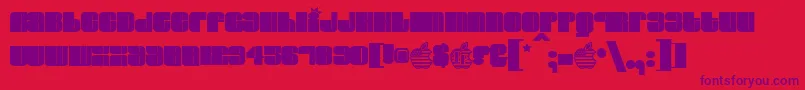 ELVIS   -Schriftart – Violette Schriften auf rotem Hintergrund