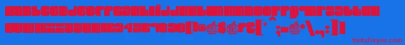 ELVIS    Font – Red Fonts on Blue Background