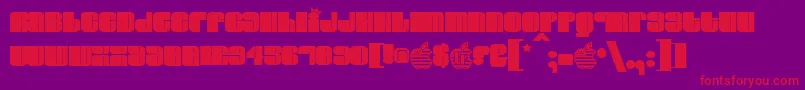 フォントELVIS    – 紫の背景に赤い文字