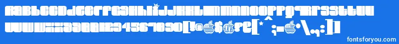 ELVIS    Font – White Fonts on Blue Background