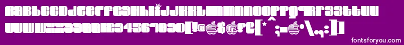 ELVIS   -fontti – valkoiset fontit violetilla taustalla