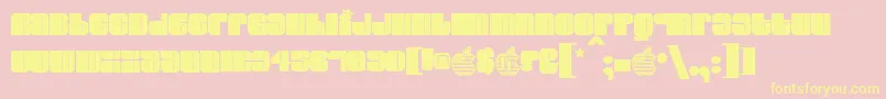 フォントELVIS    – 黄色のフォント、ピンクの背景