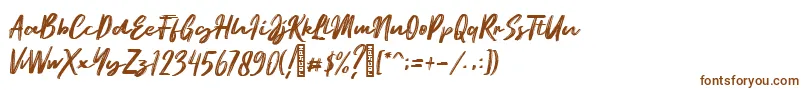 Шрифт Ematodas Demo – коричневые шрифты на белом фоне