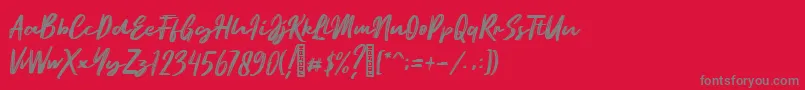 Ematodas Demo Font – Gray Fonts on Red Background