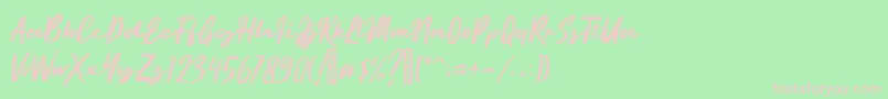 Ematodas Demo Font – Pink Fonts on Green Background