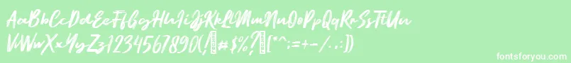 Ematodas Demo Font – White Fonts on Green Background