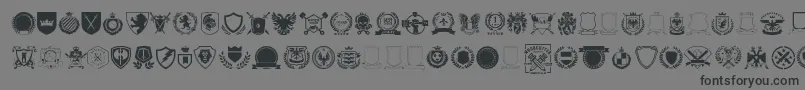 Czcionka Emblem vol1 – czarne czcionki na szarym tle