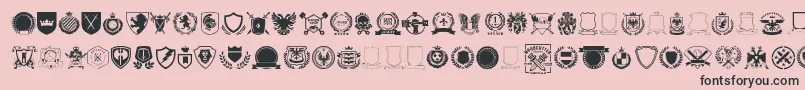 Emblem vol1 Font – Black Fonts on Pink Background