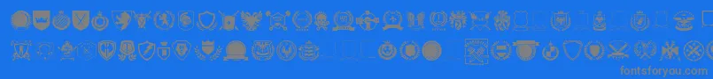 Czcionka Emblem vol1 – szare czcionki na niebieskim tle