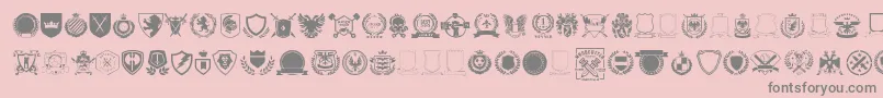 Emblem vol1 Font – Gray Fonts on Pink Background