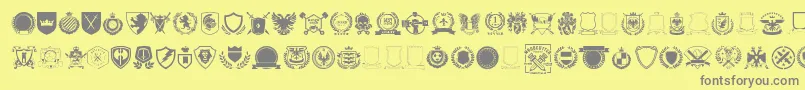 Emblem vol1 Font – Gray Fonts on Yellow Background