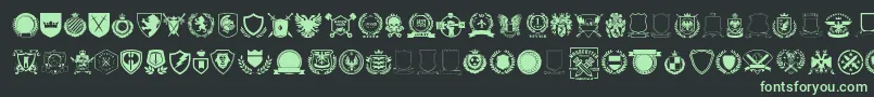 Шрифт Emblem vol1 – зелёные шрифты на чёрном фоне