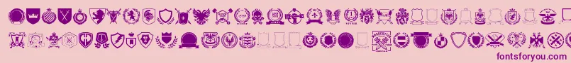 Emblem vol1 Font – Purple Fonts on Pink Background