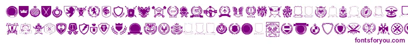 Więcej informacji o czcionce Emblem vol1 Czcionka Emblem vol1 – fioletowe czcionki