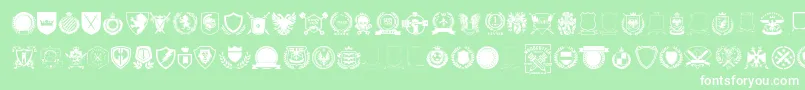 Czcionka Emblem vol1 – białe czcionki na zielonym tle
