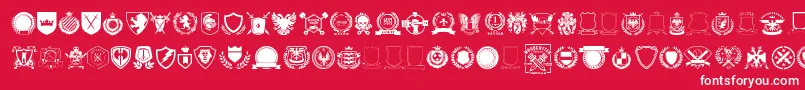 Emblem vol1 Font – White Fonts on Red Background