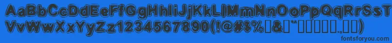 embri    Font – Black Fonts on Blue Background