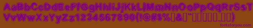 embri    Font – Purple Fonts on Brown Background