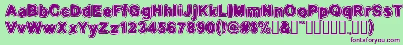 embri    Font – Purple Fonts on Green Background