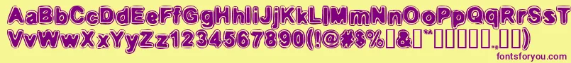 embri    Font – Purple Fonts on Yellow Background