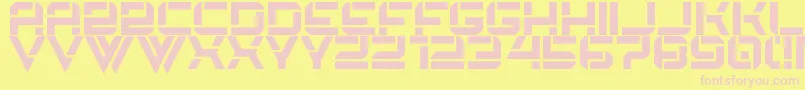 embryonic world Font – Pink Fonts on Yellow Background