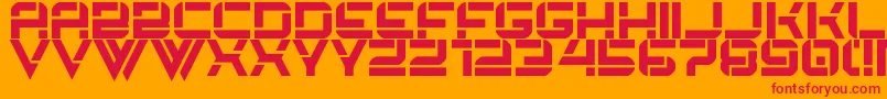 fuente embryonic world – Fuentes Rojas Sobre Fondo Naranja