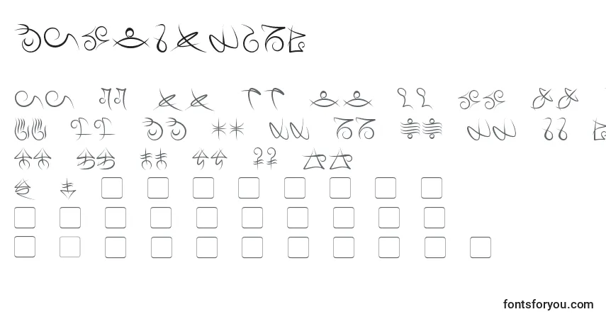 A fonte MageScript – alfabeto, números, caracteres especiais