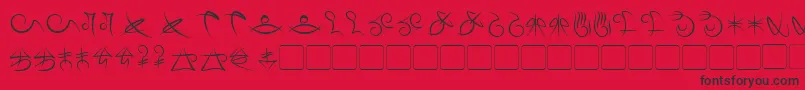 MageScript Font – Black Fonts on Red Background