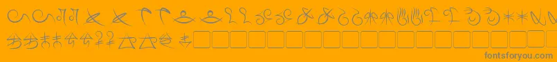 Шрифт MageScript – серые шрифты на оранжевом фоне