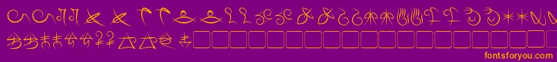 fuente MageScript – Fuentes Naranjas Sobre Fondo Morado