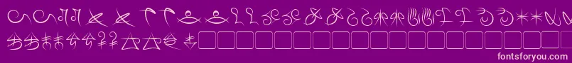 fuente MageScript – Fuentes Rosadas Sobre Fondo Morado