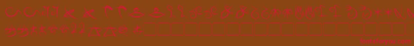 Шрифт MageScript – красные шрифты на коричневом фоне