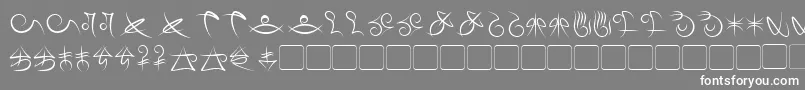 fuente MageScript – Fuentes Blancas Sobre Fondo Gris