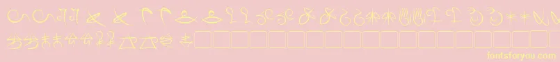 MageScript Font – Yellow Fonts on Pink Background