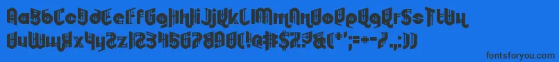 Embryonoid Font – Black Fonts on Blue Background