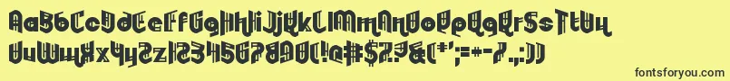 Embryonoid Font – Black Fonts on Yellow Background