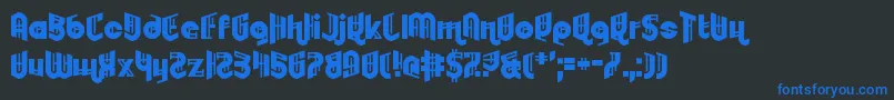 Embryonoid Font – Blue Fonts on Black Background