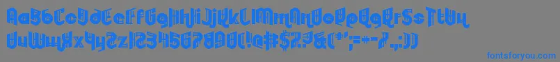 Embryonoid-Schriftart – Blaue Schriften auf grauem Hintergrund