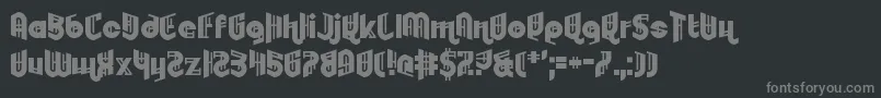 Шрифт Embryonoid – серые шрифты на чёрном фоне
