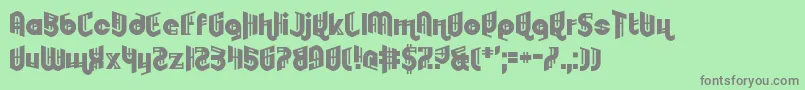 Embryonoid Font – Gray Fonts on Green Background