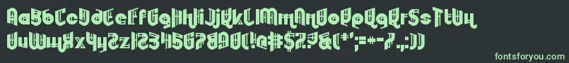 Embryonoid Font – Green Fonts on Black Background