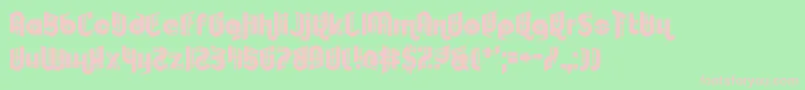フォントEmbryonoid – 緑の背景にピンクのフォント