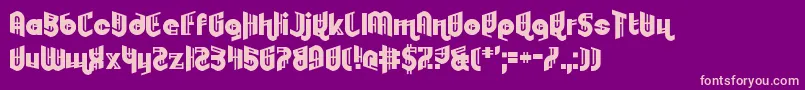 Embryonoid Font – Pink Fonts on Purple Background