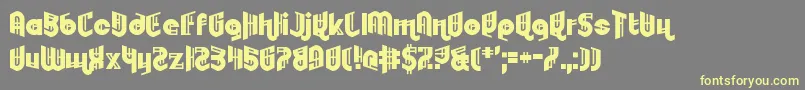 Embryonoid-fontti – keltaiset fontit harmaalla taustalla