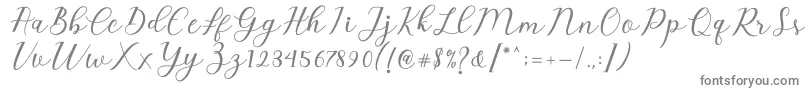 Czcionka Emeley Script – szare czcionki