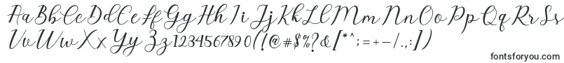 Emeley Script-fontti – Kevyet fontit